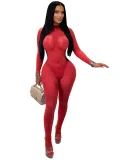 Sexy See-through Tight-fitting Silky Glossy Seamless High-elastic Bodysuit