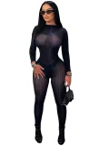 Sexy See-through Tight-fitting Silky Glossy Seamless High-elastic Bodysuit