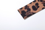 New Digital Print Long-sleeved Fitted Top and Slim-fit Pants Set