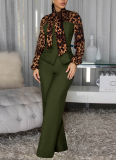 Stylish and Unique Leopard Print Patchwork Wide-leg Jumpsuit