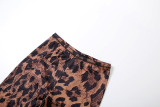New Digital Print Long-sleeved Fitted Top and Slim-fit Pants Set