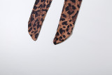 New Digital Print Long-sleeved Fitted Top and Slim-fit Pants Set