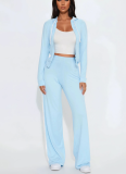 Stylish Color-blocked Hooded Two-piece Set