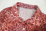 2025 Fashion Leopard Print Cardigan Waist-Defining Top and Loose Pants Set