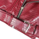 Stylish Patchwork Fur and Leather Short Biker Jacket/Top