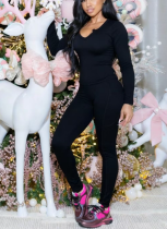 Autumn/Winter Slim-Fit Stretch Yoga Suit Home and Casual Sportswear Set