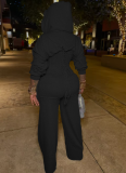 Stylish and Unique Belted Waist Casual Pants Set (with boning)