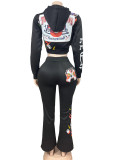 Stylish and Casual Printed Sweatshirt and Sweatpants Set