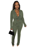 2025 Autumn/Winter New Collection Striped Two-Piece Set