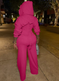 Stylish and Unique Belted Waist Casual Pants Set (with boning)