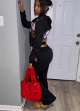 Stylish and Casual Printed Sweatshirt and Sweatpants Set