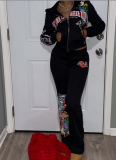 Stylish and Casual Printed Sweatshirt and Sweatpants Set