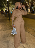 Stylish and Unique Belted Waist Casual Pants Set (with boning)