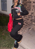 Stylish and Casual Printed Sweatshirt and Sweatpants Set