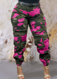 2025 New Fashion High-Waisted Stretch Slim-Fit Camouflage Cargo Pants