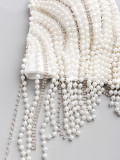 Fishbone Corset with Heavy Embellishments Beading Rhinestones and Tassel Straps (Tank Top/Vest)