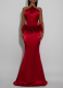 Stylish Solid-color Sleeveless Halter Dress With Ostrich Feather Detailing