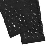 Sexy Sheer Mesh Rhinestone Short Dress