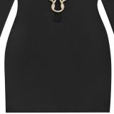 Sexy Deep V-neck Bodycon Dress With Snake-shaped Accessories