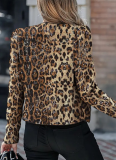 Leopard Print Sequined Personalized Outdoor Long-sleeved Blazer Jacket