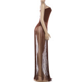 Sexy Backless High-Waisted Slim-Fit Strapless Jumpsuit with Tassels