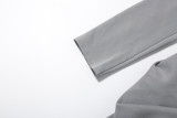 Autumn/Winter Solid Color Slim-Fit Deep V-Neck Waist-Defining Blazer Dress