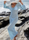 2026 Solid Color Knitted Jacquard Beach Bikini Swimsuit and Beach Dress