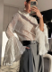 Sexy Lace Ruffle-sleeved Blouse With A Flowing Tie Collar