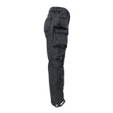 Fashionable Loose Straight-Leg Long Jeans With Multiple Pockets