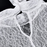 Sexy Lace Ruffle-sleeved Blouse With A Flowing Tie Collar
