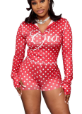 2026 Sexy Printed Long-Sleeve Shorts Set