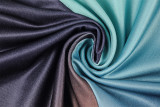 Fashion Gradient Color Block High-Neck Sleeveless Pleated Bodycon Long Dress