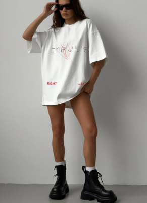 Casual Loose-fitting Letter Print Crew Neck Short-sleeved T-shirt