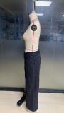 Retro Patchwork Loose Wide-Leg Straight-Leg Jeans