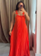 2026 New Style Solid Color Sweet and Fresh Spaghetti Strap Backless Pleated Dress