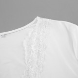 2026 Sexy Lace-Trimmed Slim-Fit Long Dress