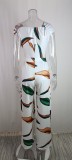 Fashionable and Elegant Printed Off-Shoulder Wide-Leg Jumpsuit
