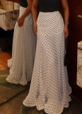 2026 New Fashionable Slim Fit Polka Dot Fishtail Skirt