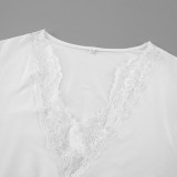 2026 Sexy Lace-Trimmed Slim-Fit Long Dress