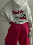 Fashionable High-Waisted Loose-Fitting Sporty Casual Wide-Leg Pants