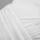 2026 Sexy Lace-Trimmed Slim-Fit Long Dress