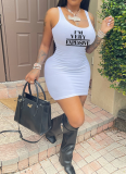 Sexy Solid Color Sleeveless Bodycon Dress