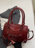 Fashion Retro Solid Color Shoulder Crossbody Handbag
