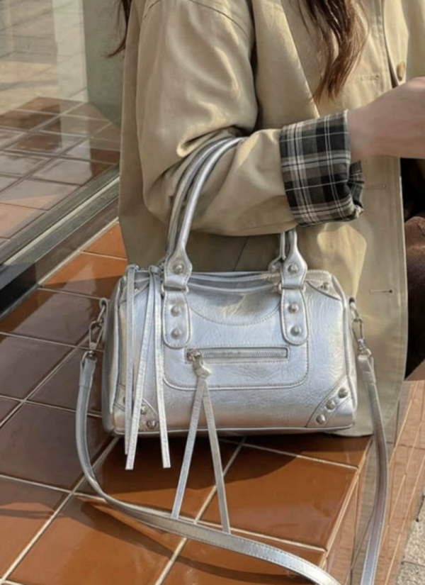 Fashion Retro Solid Color Shoulder Crossbody Handbag