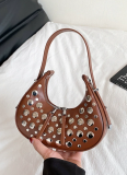 Fashion Punk Style Studded Shoulder Bag/Handbag/Underarm Bag