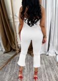 Fashion Backless Halter Neck Tank Top Set