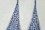 Fashion Leopard Print Sheer Halter Neck U-Neck Bodycon Jumpsuit