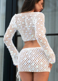 2026 Sexy Scale-like Knitted Hollow-out Bikini Beach Set