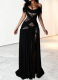 2026 New Sexy Lace-Trimmed Sheer Slit Dress