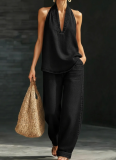 2026 Summer New Retro Distressed Washed Vest and Pants Denim Suit
